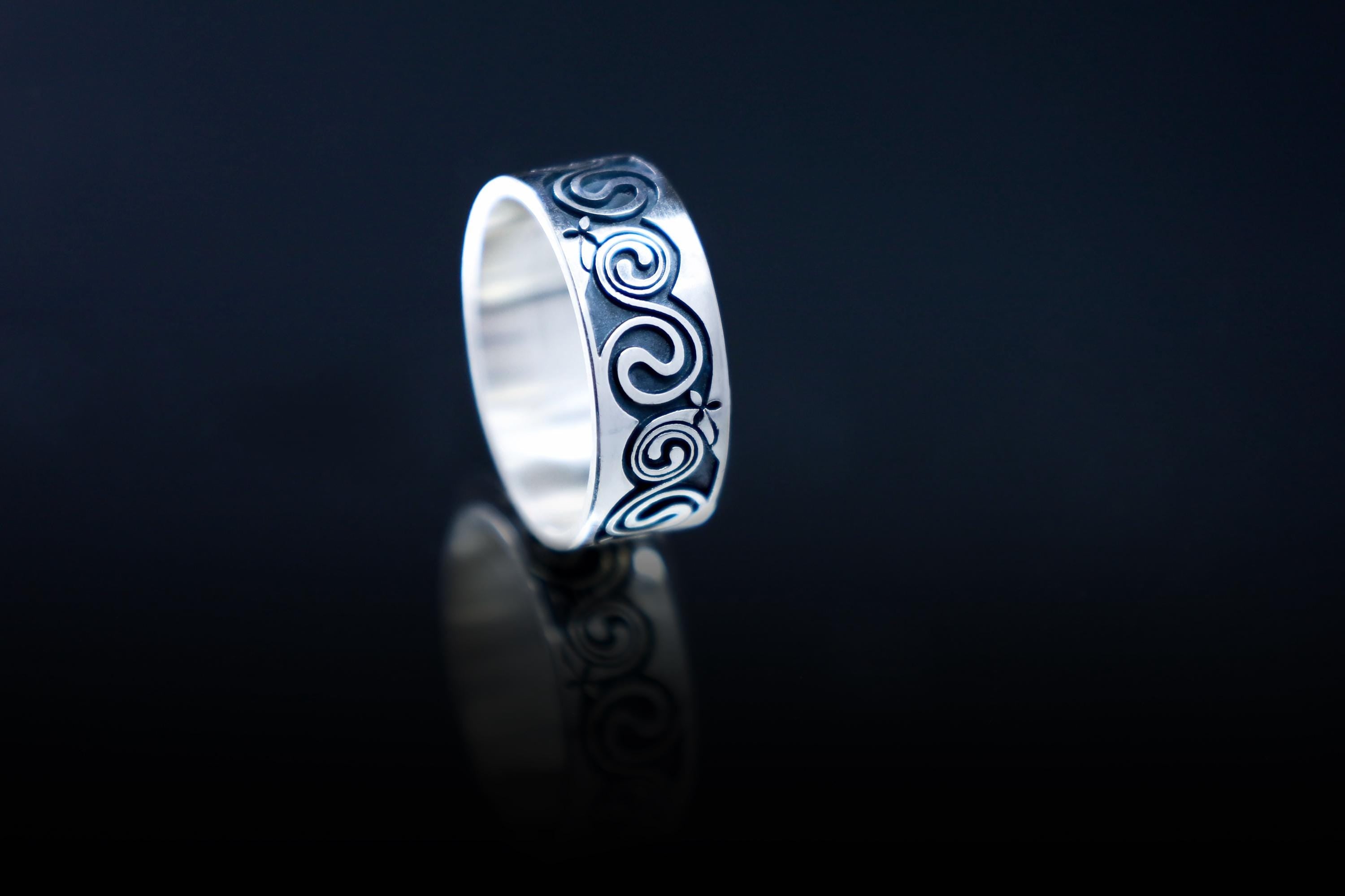 triskelion viking ring handmade