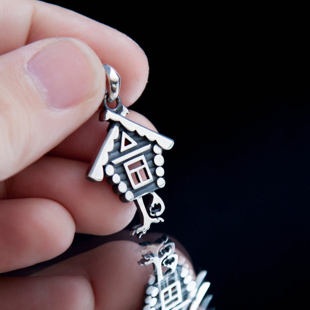 silver Baba Yaga pendant
