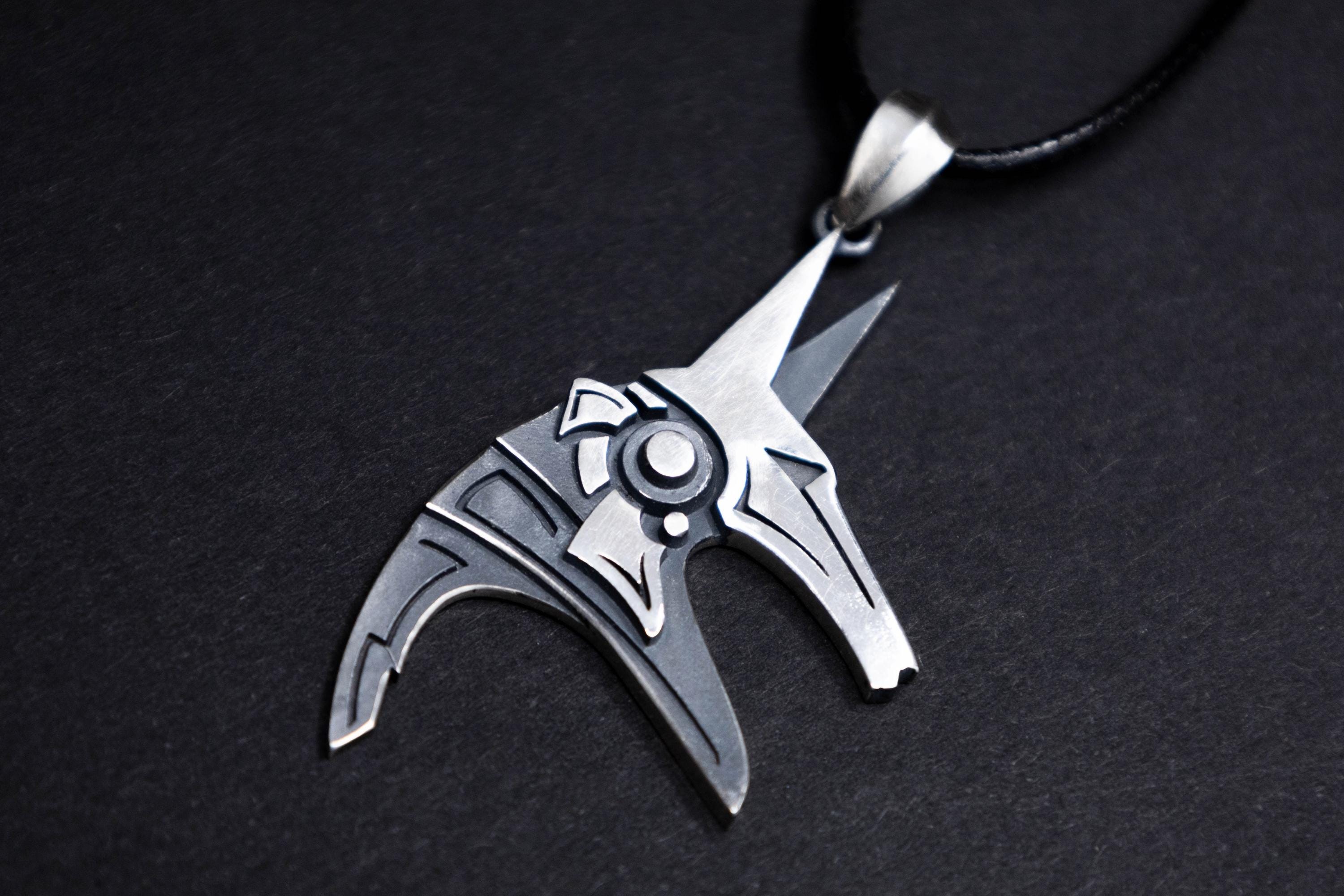 Anubis necklace, handmade symbolic silver jewelry