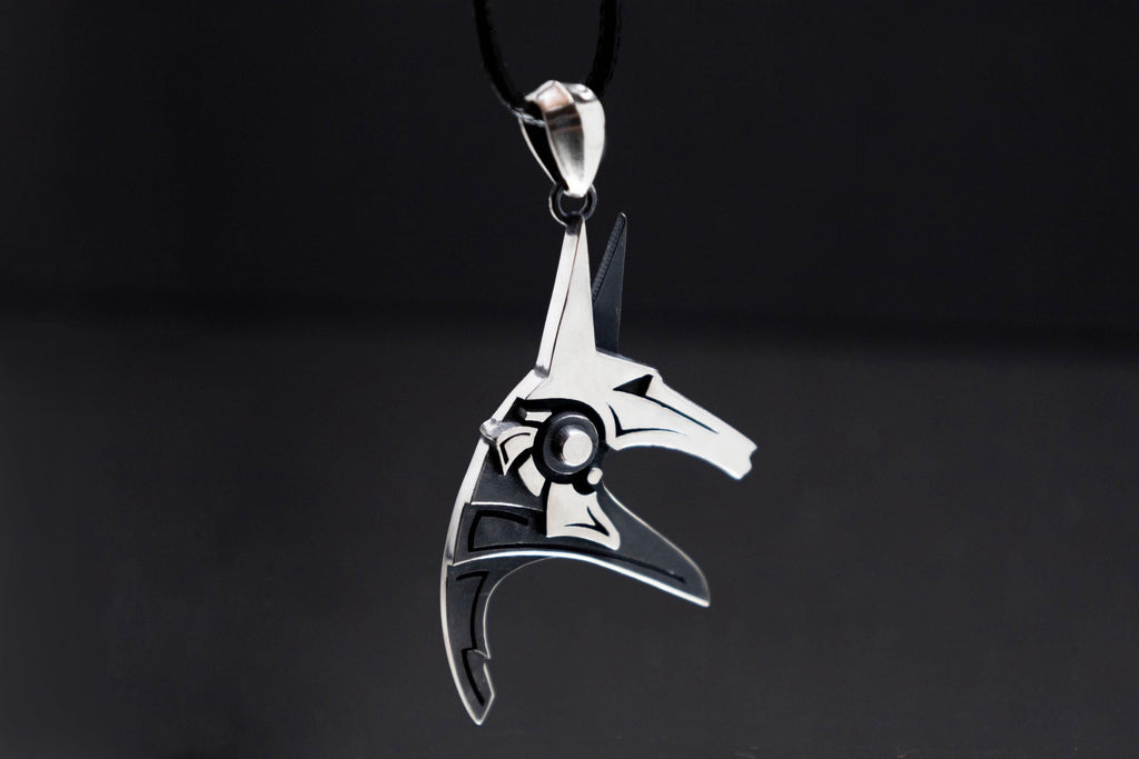 Anubis silver pendant, handcrafted Egyptian talisman by DreamTower
