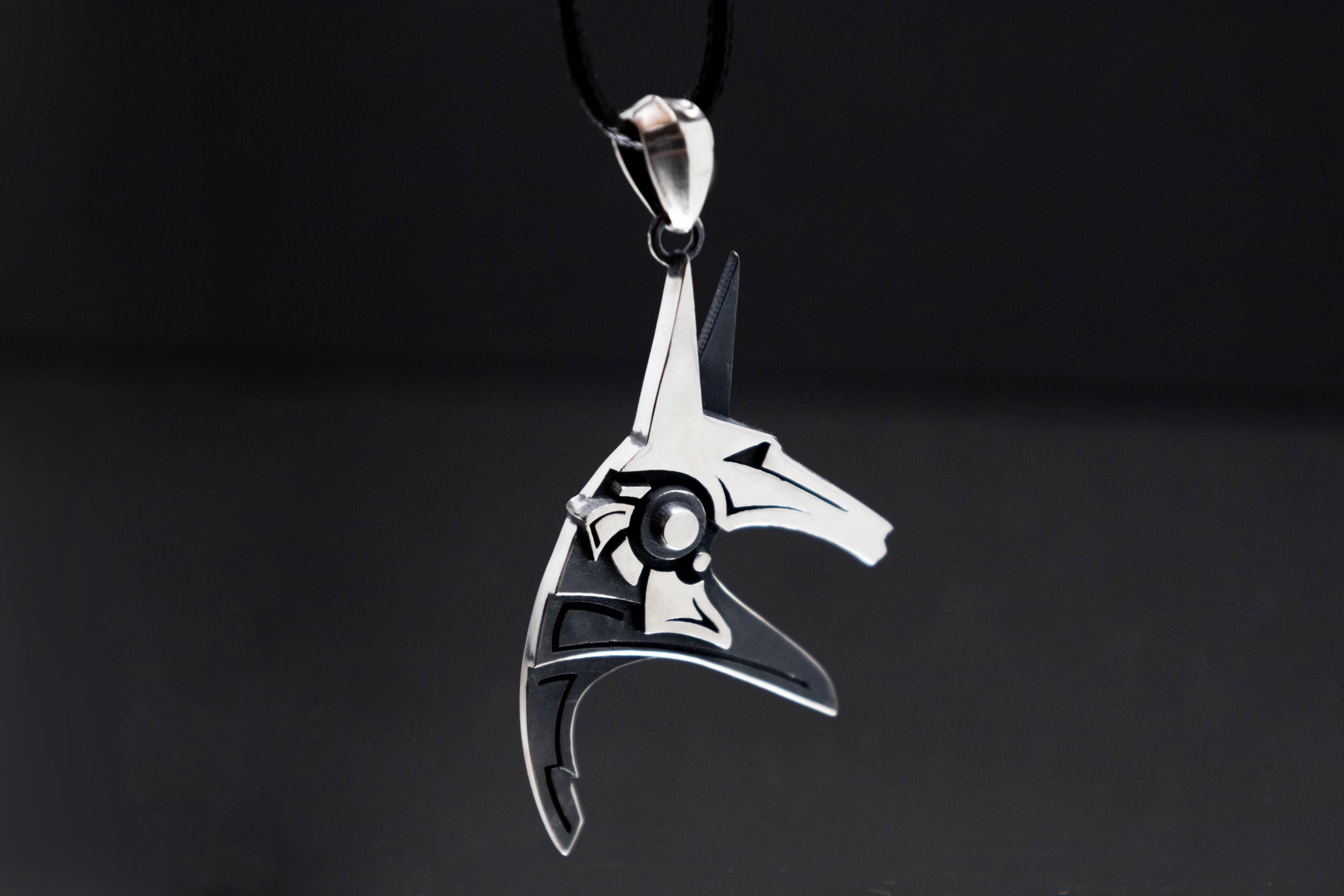 Anubis silver pendant, handcrafted Egyptian talisman by DreamTower