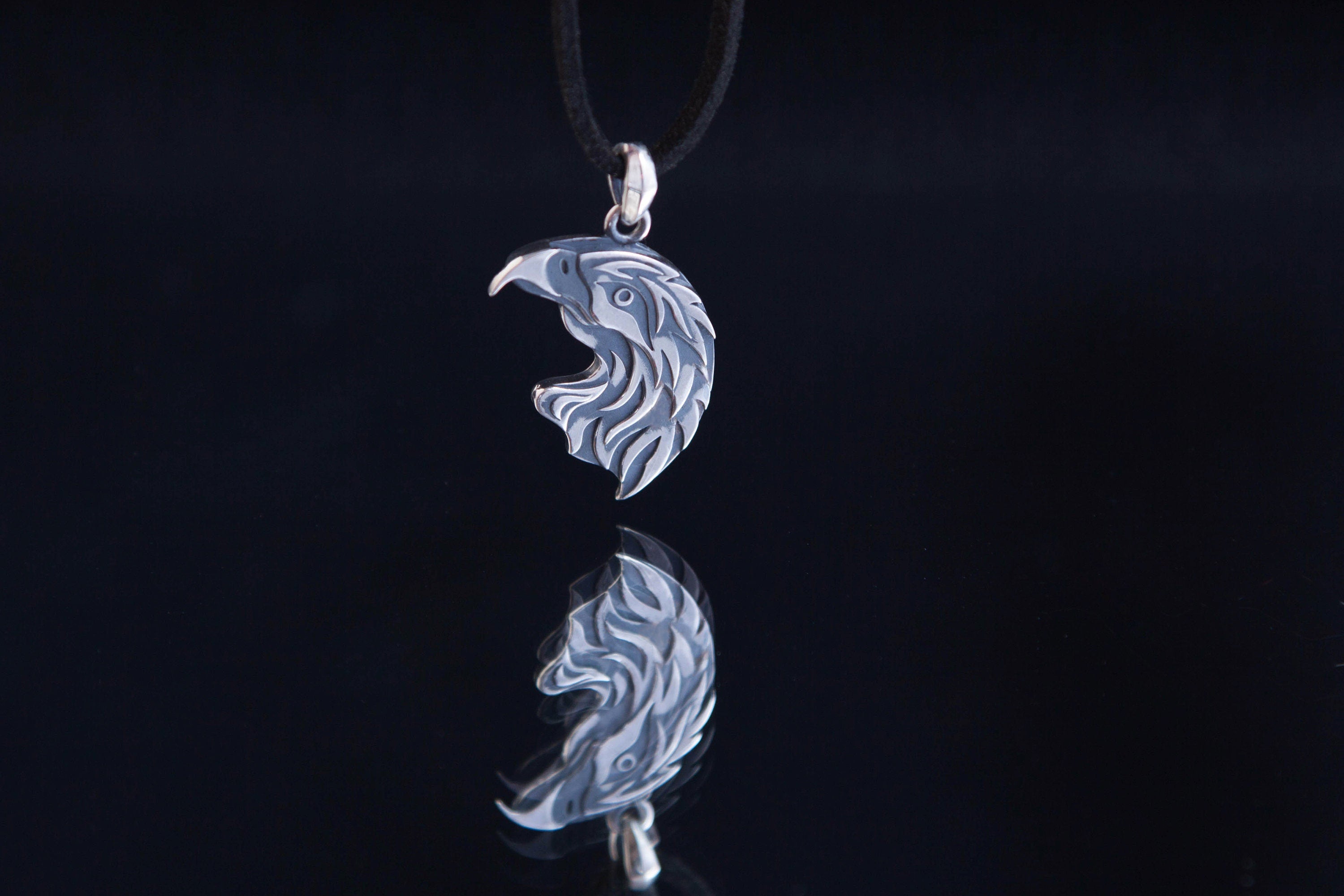 Eagle Matching Pendants, Sterling Silver Necklace Set for Partners and Best Friends