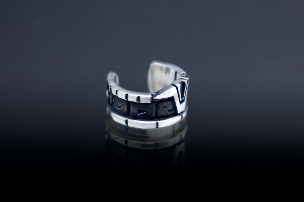 Star gate inspired ear cuff Sterling silver