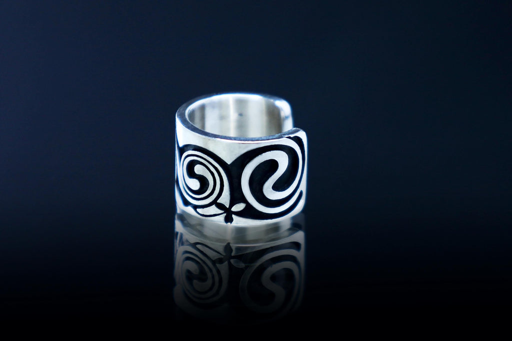 Sterling silver triskelion ear cuff