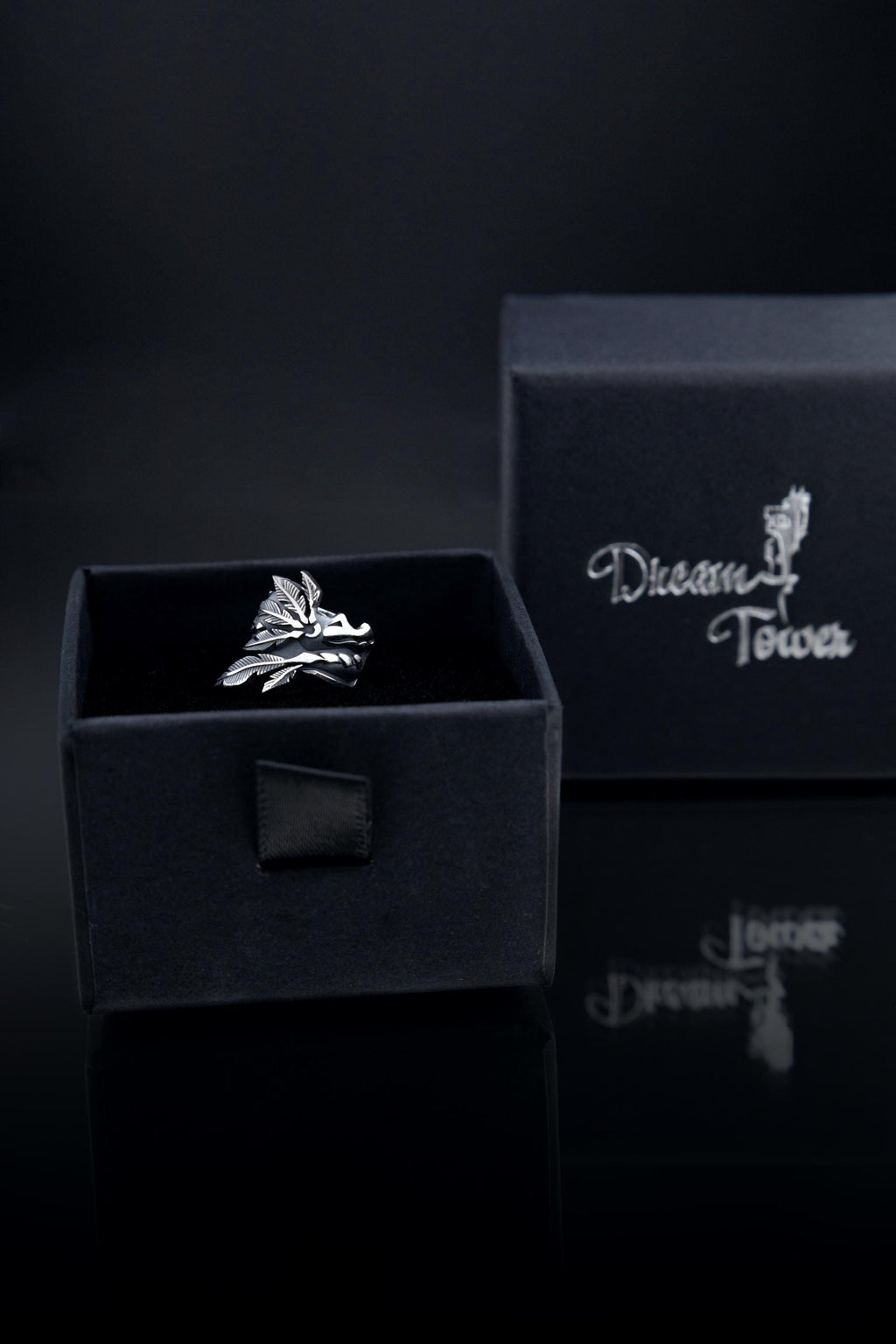 Aztec Dragon ear cuf in gift box ready to ship