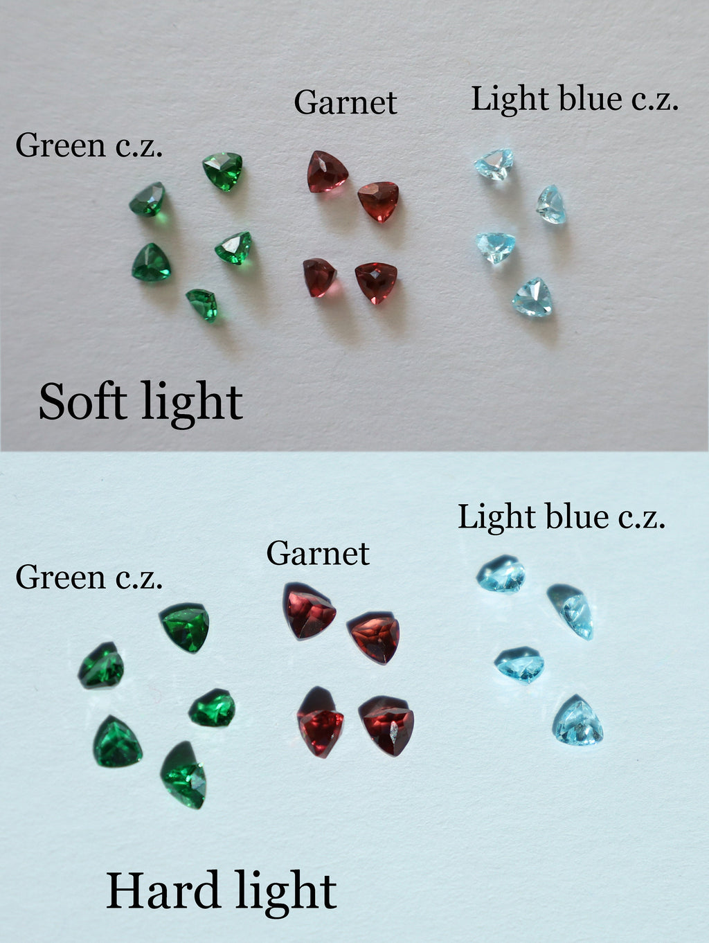 Gemstones for choice, cubic zircons, natural garnet