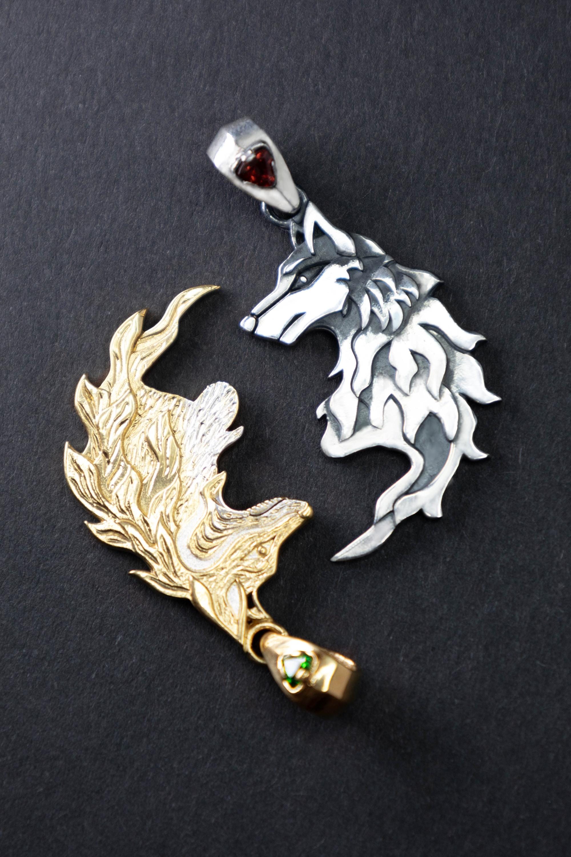 Stackable pendants for couple, partners, besties. Sterling silver, gold plated, handmade