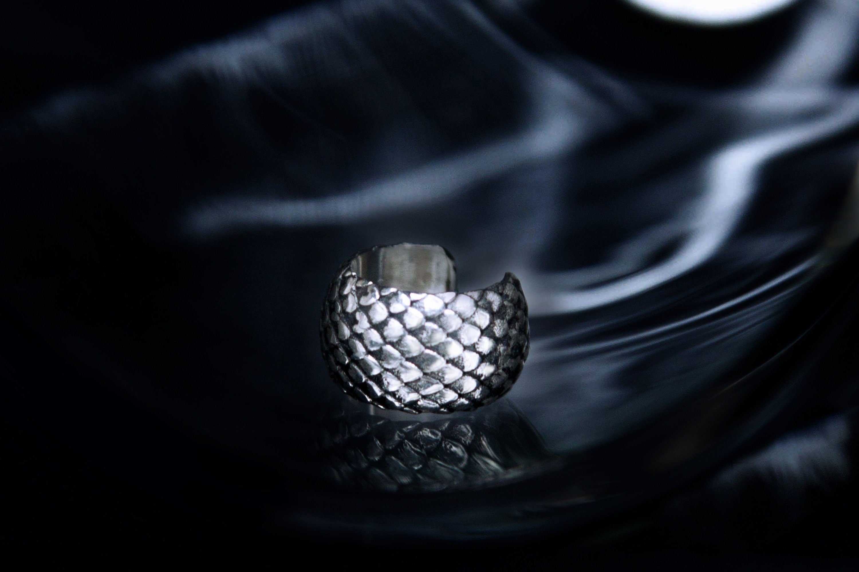 textured dragon scale ear cuff