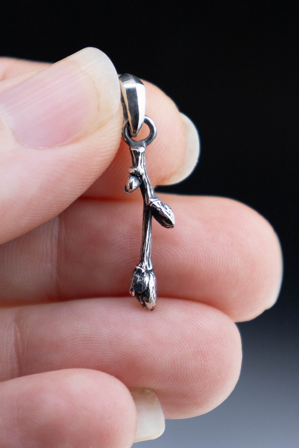 handmade sterling silver twig jewelry