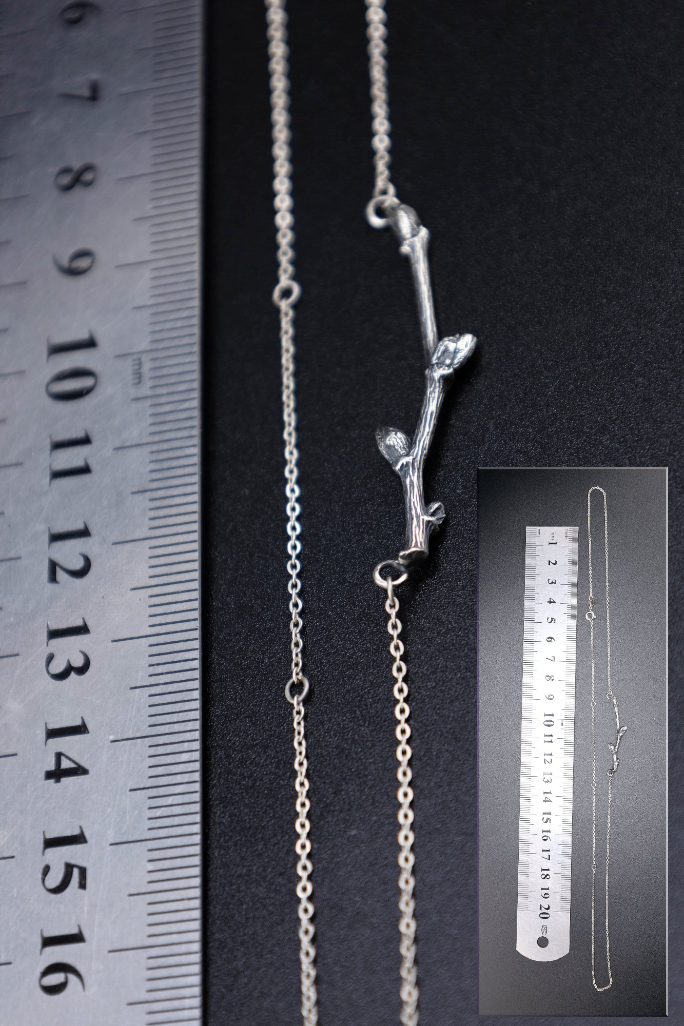 minimalist branch necklace adjustable chain