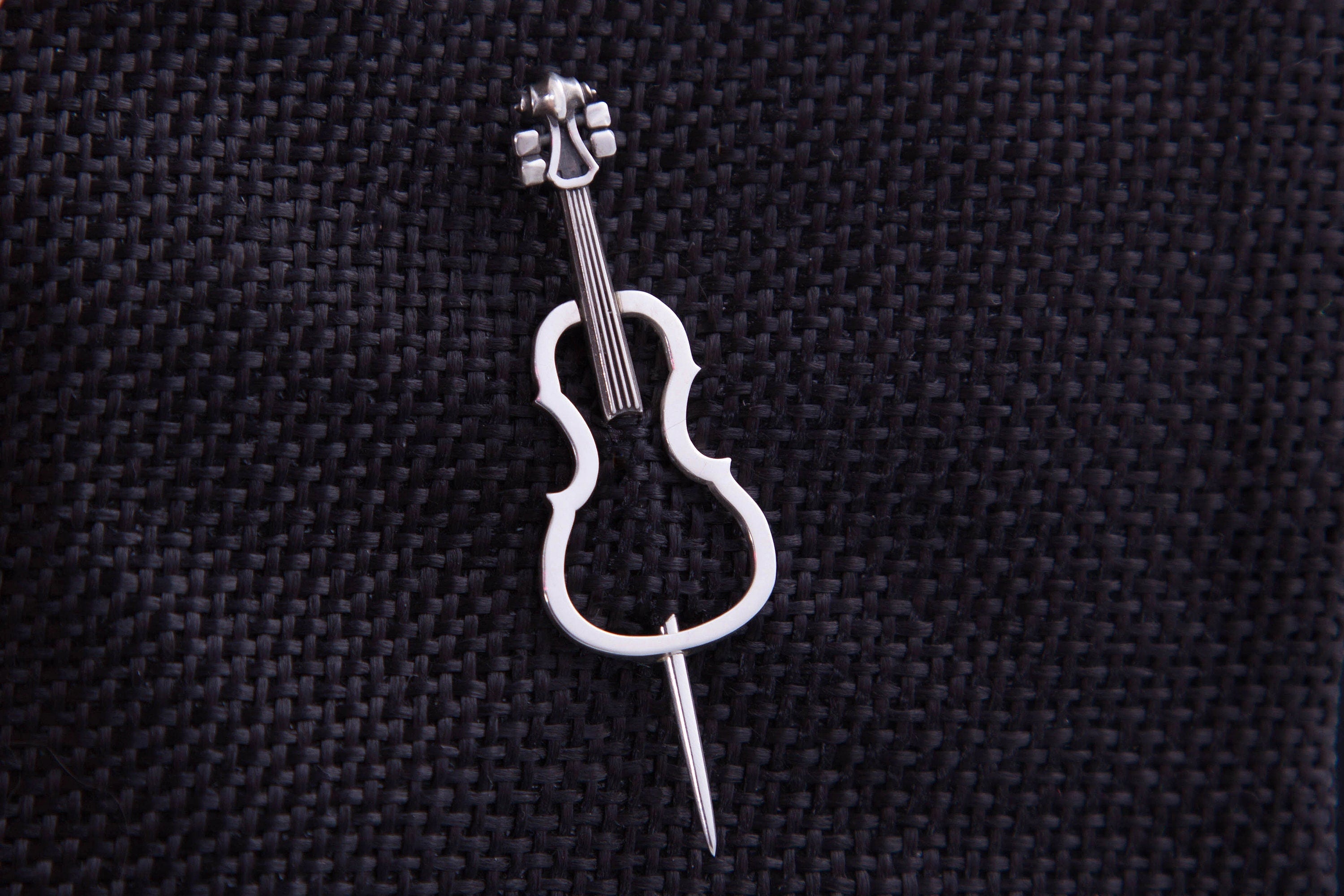 cello inspired jewelry brooch