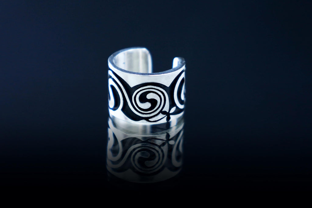 sterling silver triskelion cartilage cuff