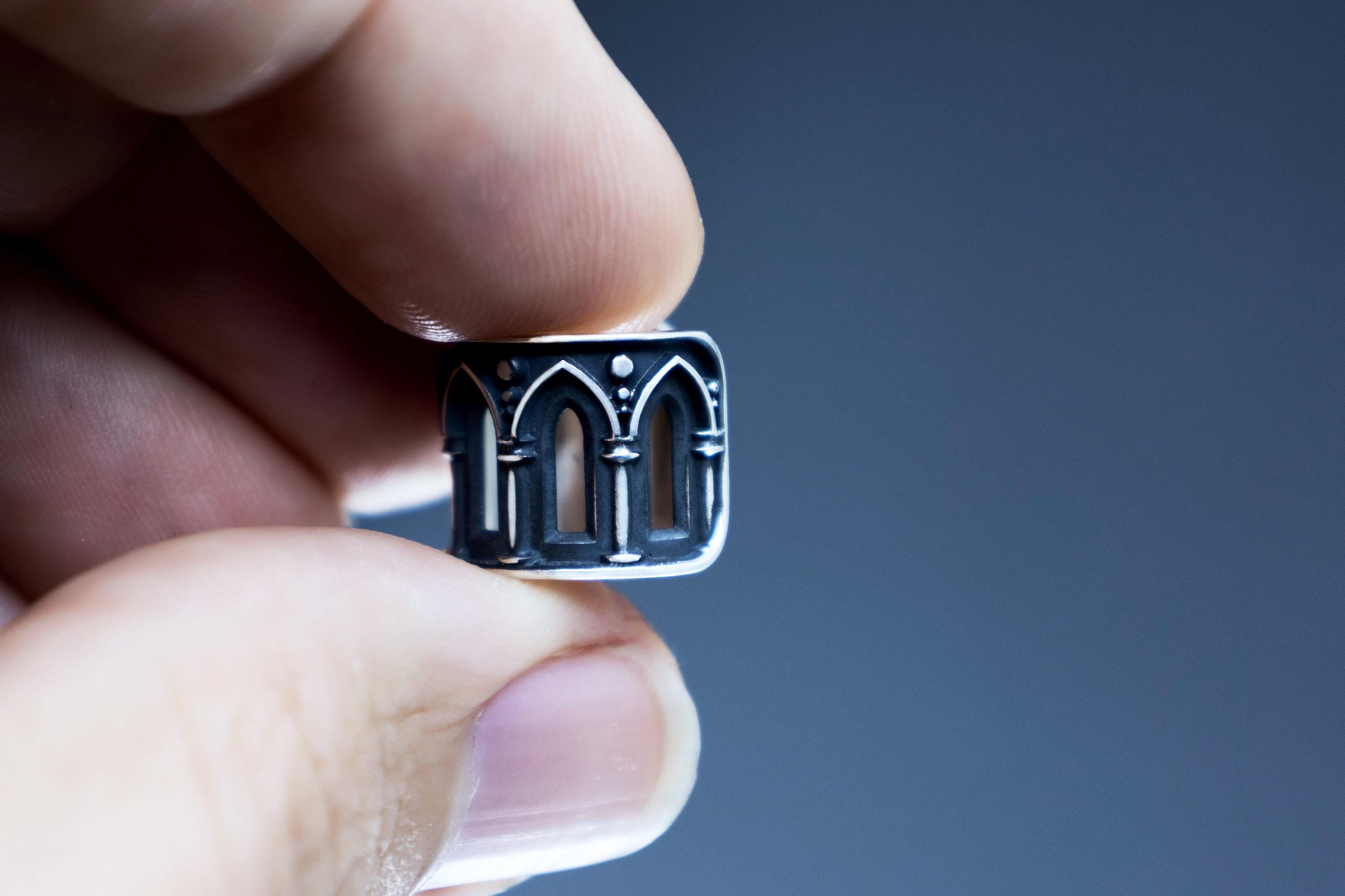 handmade medieval ear cuff, sterling silver nickel free