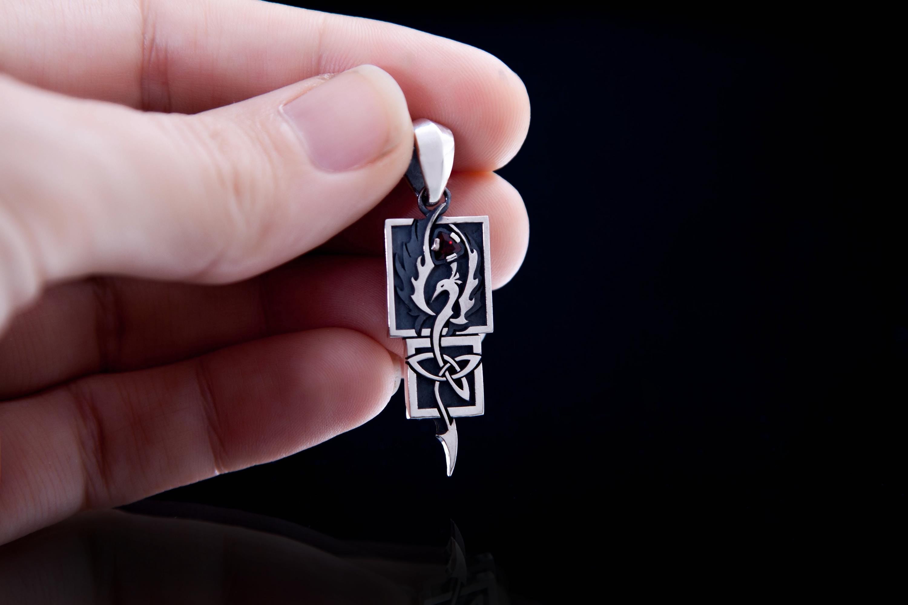 Celtic knot Phoenix pendant