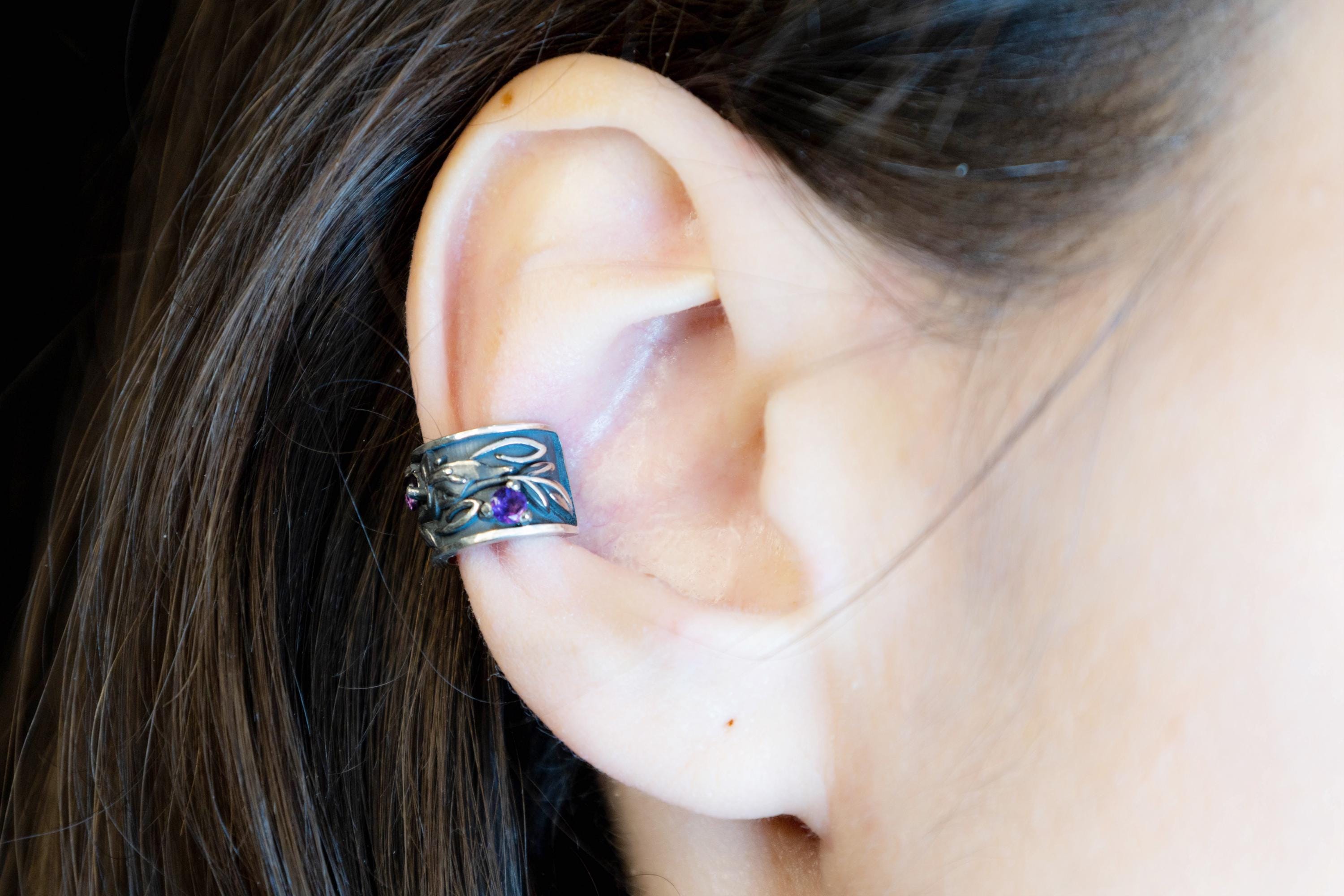 Nature inspired no piercing ear cuff
