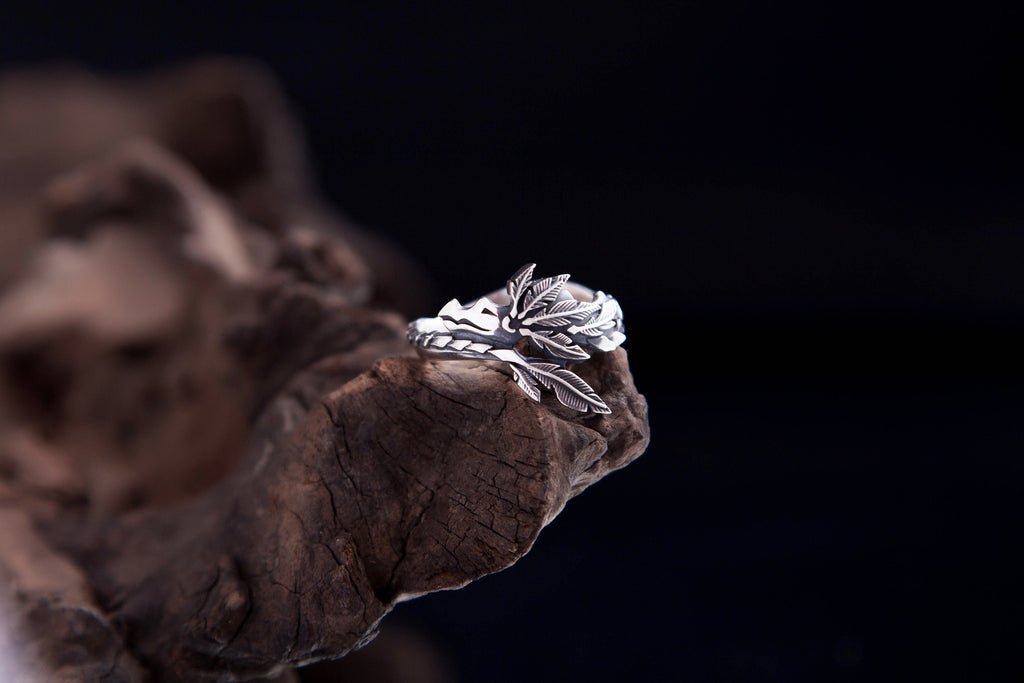 Sterling silver ring inspired by Quetzalcoatl Feathered Serpent design