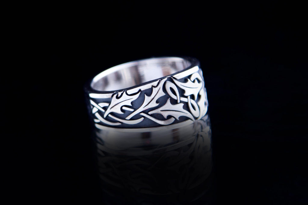 celtic holly ring handmade