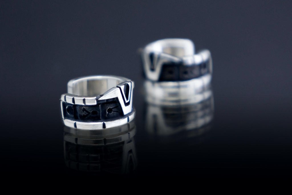 Sterling silver no-piercing ear wrap, Star Gateway 