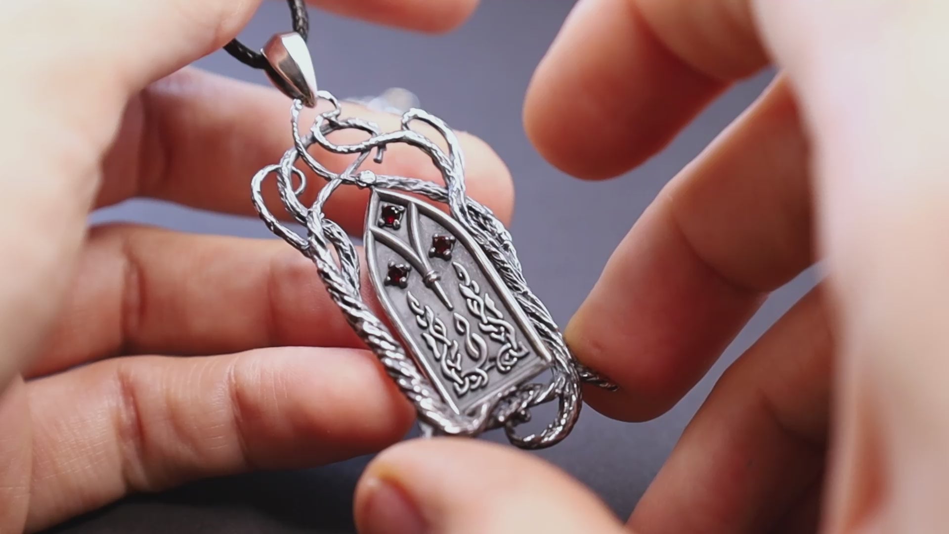 Elven Door th the Night pendant, spinning element, handmade unique gift